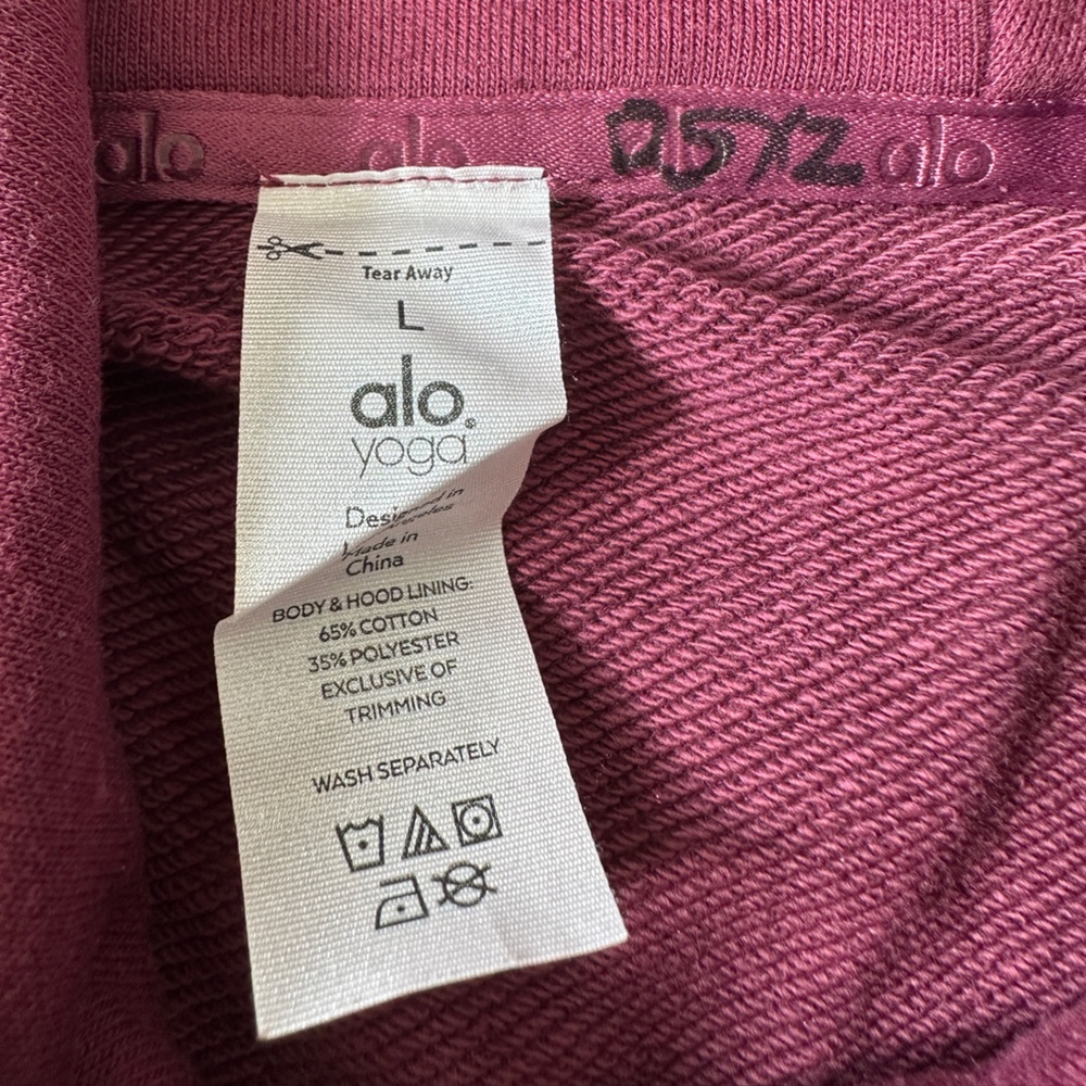 ALO Yoga Men’s Burgundy/Maroon Hoodie and Shorts Set - Size Large - Picture 5 of 9